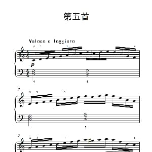 莫什科夫斯基 钢琴练习曲 钢琴谱