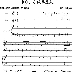 卡农原版 三小提琴一大提琴