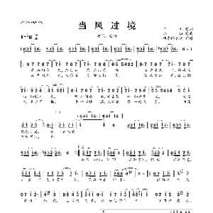 当风过境_歌曲简谱_词曲:二毛 汤汤