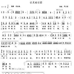 洪关欢迎你_民歌简谱_词曲:罗方勇 罗方勇