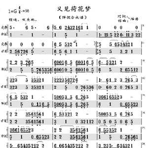 又见荷花梦_歌曲简谱_词曲:陈普 陈普