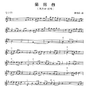 二胡谱 | 菊花台 周杰伦
