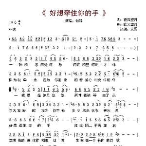 好想牵住你的手_歌曲简谱_词曲:轻云望月 轻云望月