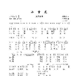 小雪花_歌曲简谱_词曲:张建学 金苗苓