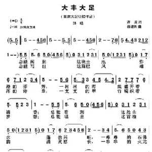大丰大足_民歌简谱_词曲:许波 聂建新