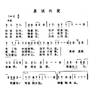 真诚的爱 美国 _外国歌谱