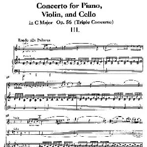 Triple Concerto in C Major Op.56 钢琴谱 路德维希 冯 贝多芬