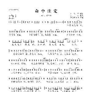 命中注定_歌曲简谱_词曲:刘言宗 刘沙