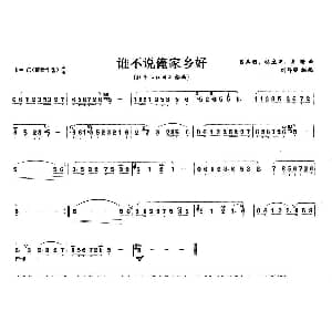 笛子谱 | 谁不说俺家乡好