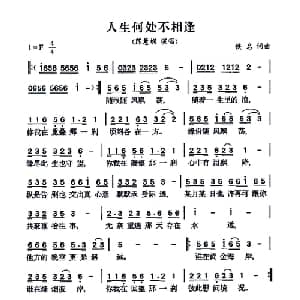 人生何处不相逢_通俗唱法乐谱