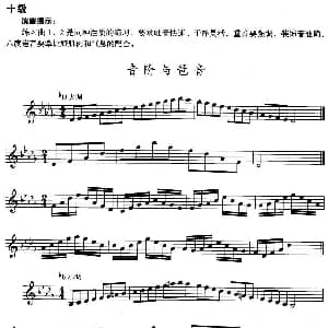 小号考级十级 音阶与琶音 bD大调 bd小调