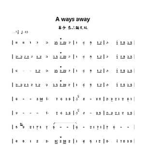 a ways away_歌谱投稿