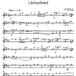 萨克斯谱 | Liebesfreud 四重奏第二高音萨克斯分谱