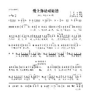 爱上你是对是错_歌曲简谱_词曲:马天佑 马云龙