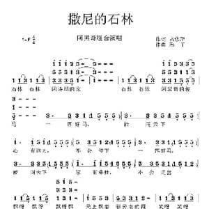 撒尼的石林_歌曲简谱_词曲:占修萍 禾丫