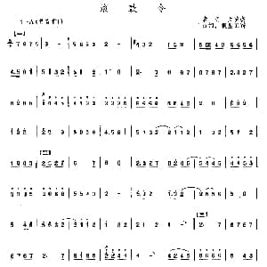 滚鼓令 唢呐曲谱 占河 根生记谱