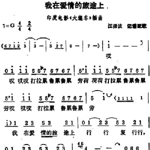 我在爱情的旅途上 印度 _外国歌谱_词曲: 汪振波记谱配歌