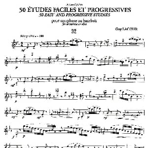 萨克斯谱 | Guy Lacour 50 首萨克斯练习曲之32 Guy Lacour