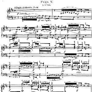 巴赫 平均律钢琴曲集 第一卷 之赋格曲 钢琴谱 巴赫