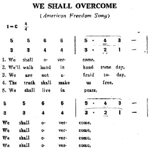 WE SHALL OVERCOME 美国 _外国歌谱