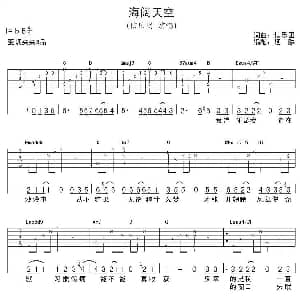 海阔天空 吉他谱 信乐团 信乐团 信乐团