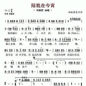 陪我在今宵_歌谱投稿