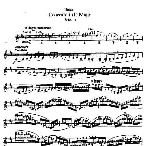 小提琴谱 | Concerto in D Major