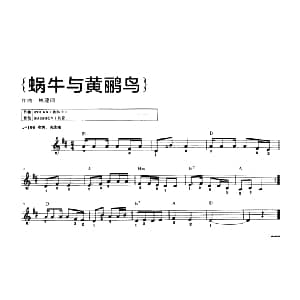 电子琴谱 | 蜗牛与黄鹂鸟 林建昌