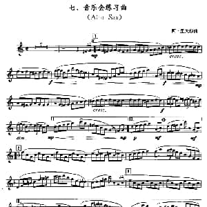 萨克斯谱 | 音乐会练习曲 中音萨克斯 阿 里夫琼