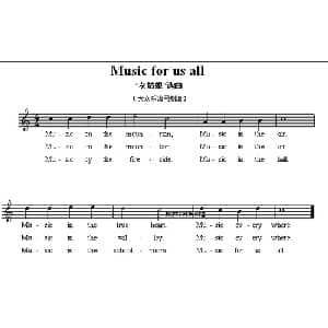 Music for us all_外国歌谱