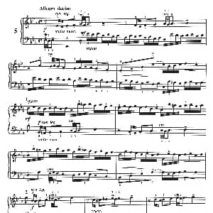 二部创意曲 No.5 钢琴谱 巴赫 巴赫