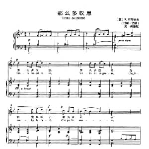 那么多叹息 意大利 _外国歌谱_词曲: 意 P.本奇尼