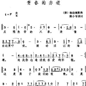 青春的赤道 德国 _外国歌谱_词曲:陈小奇填词 勃拉姆斯曲