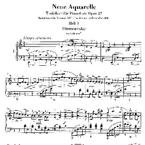 Neue Aquarelle Op.57 钢琴谱 尼尔斯 威廉 加德 Niels Wilhelm Gade