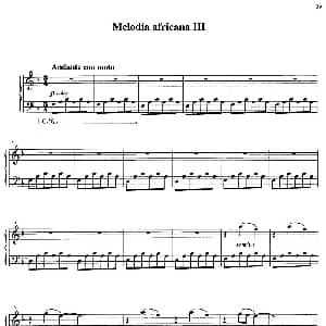 Melodia africana 3 钢琴谱 Ludovico Einaudi