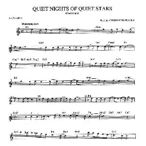 萨克斯谱 | Quiet Nights Of Quiet Stars