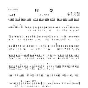 ​唯爱_歌曲简谱_词曲:烟雨憾 烟雨憾