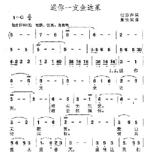 送你一支金达莱_美声唱法乐谱_词曲:任志萍 董长武