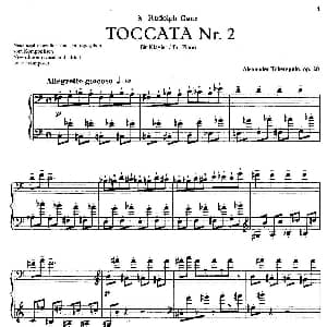 Toccata No.2 Op.20 钢琴谱 亚历山大 齐尔品