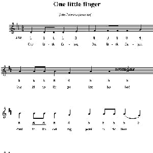 One little finger_外国歌谱