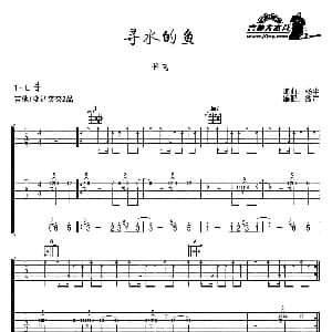 寻水的鱼 吉他谱 许飞 杨尘词曲 延麟