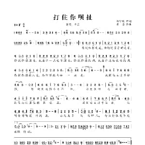 打住你呗扯_通俗唱法乐谱_词曲:杨守刚 黄勇