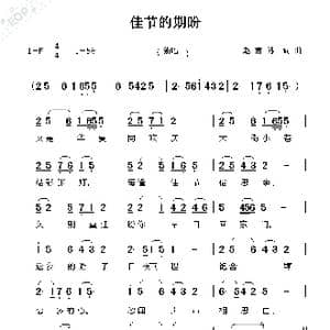 佳节的期盼_歌曲简谱_词曲:赵甫博 赵甫博