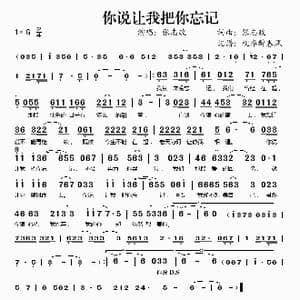 你说让我把你忘记_歌谱投稿_词曲:张志政 张志政