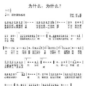 为什么,为什么？_通俗唱法乐谱_词曲:路歌 乡音情