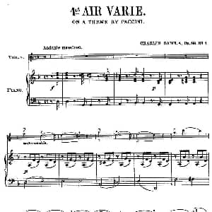 小提琴谱 | AIR VARIE 小提琴 钢琴