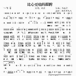 比心更痛的眼眸_歌谱投稿_词曲:马健涛 马健涛