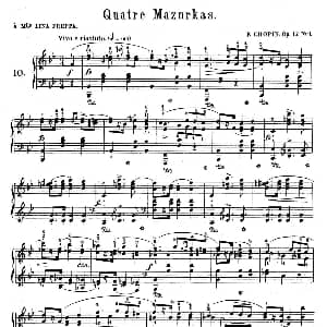 Quatre Mazurkas Op.17 钢琴谱 肖邦 chopin