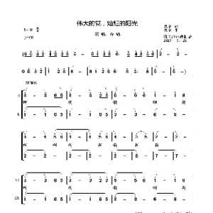 伟大的党,灿烂的阳光_歌谱投稿_词曲:佚名 佚名