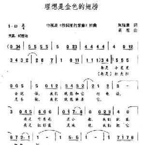 理想是金色的翅膀_民歌简谱_词曲:陈镒康 黄准
